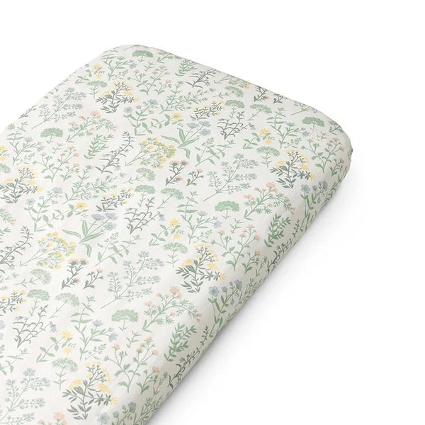 Fitted Baby sheet 42x82 cm, Summer Flowers - Le Petit Marché Home Furniture
