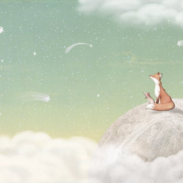 Fox on the Moon, Green - Le Petit Marché Home Furniture