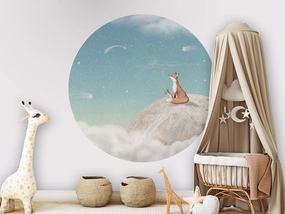 Fox on the Moon - Green - Circle - Le Petit Marché Home Furniture