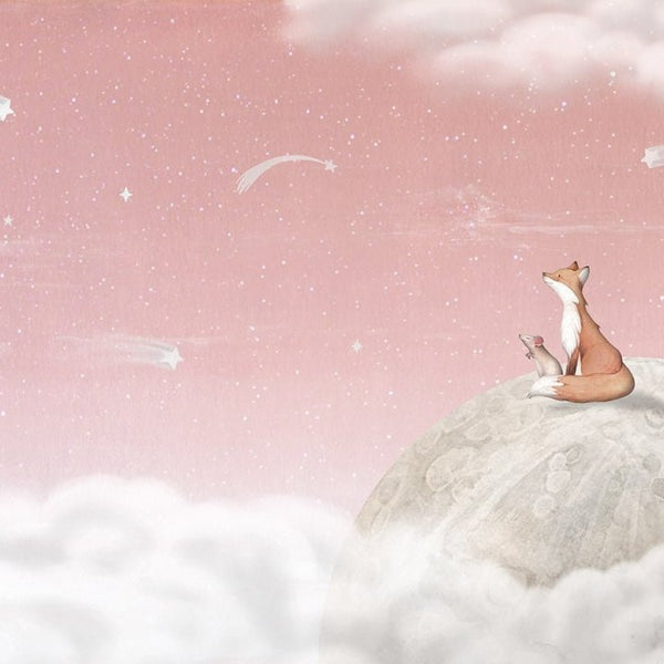 Fox on the Moon, Pink - Le Petit Marché Home Furniture