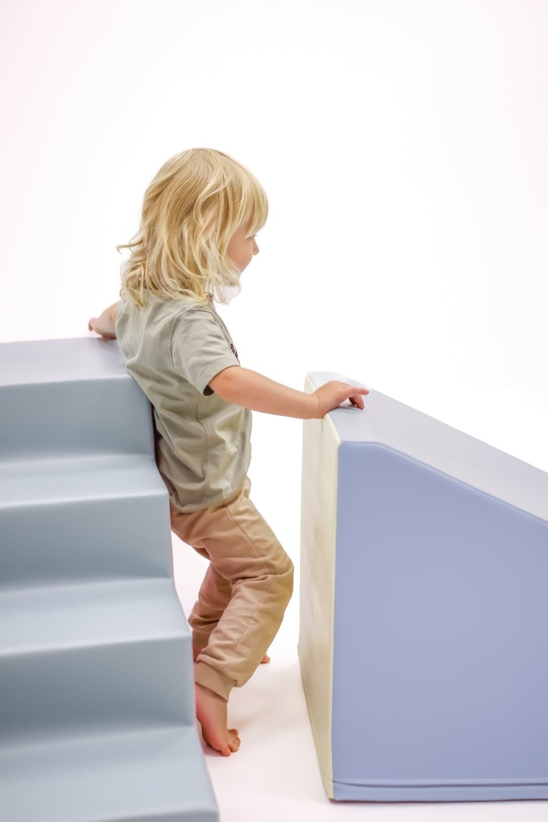 Mega Fun Slider Soft Play Step and Slide Set, Light Pastel (Pre - Order) - Le Petit Marché Home Furniture