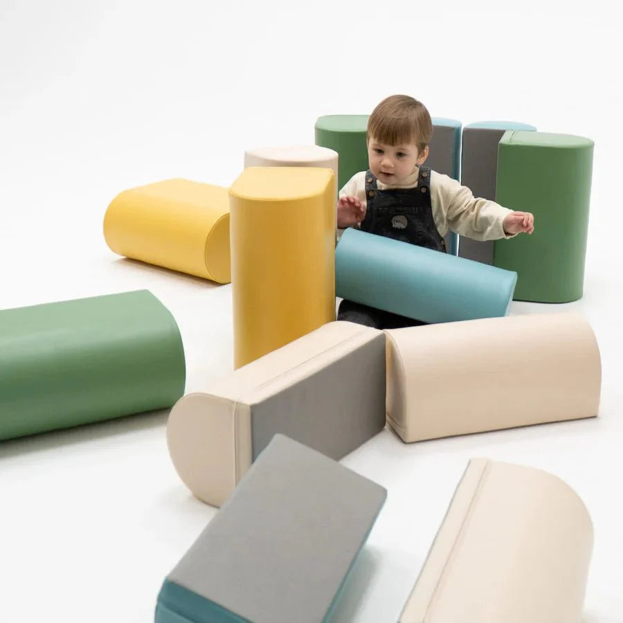 Motion 14 Multifunctional Soft Play Activity Blocks, Pastel Turquoise (Pre - Order) - Le Petit Marché Home Furniture