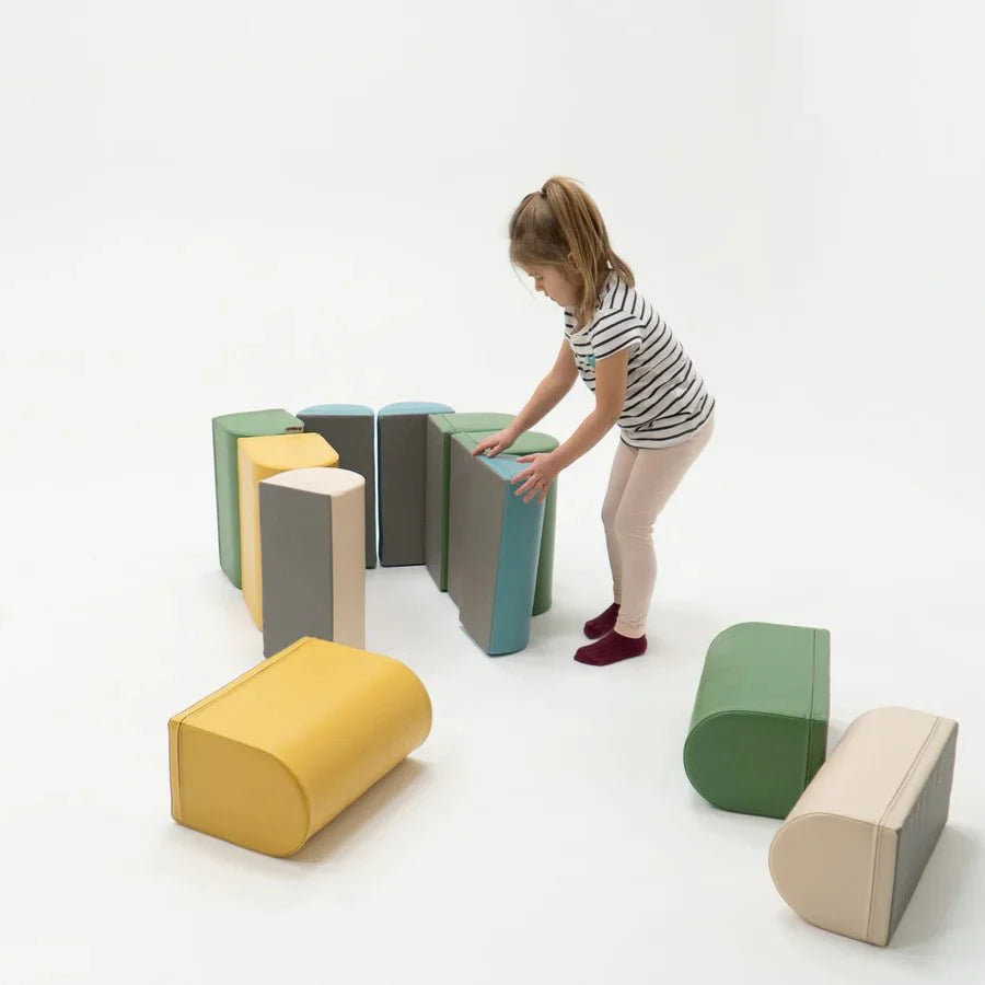 Motion 14 Multifunctional Soft Play Activity Blocks, Pastel Turquoise (Pre - Order) - Le Petit Marché Home Furniture