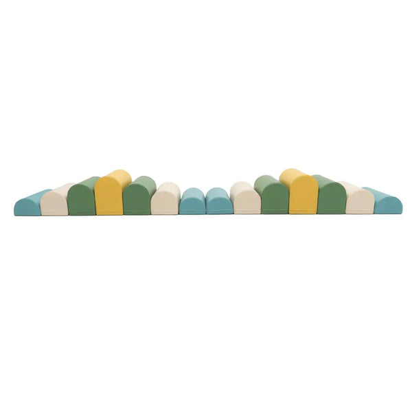 Motion 14 Multifunctional Soft Play Activity Blocks, Pastel Turquoise (Pre - Order) - Le Petit Marché Home Furniture