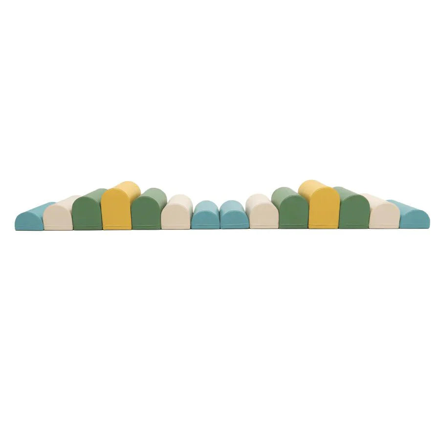 Motion 14 Multifunctional Soft Play Activity Blocks, Pastel Turquoise (Pre - Order) - Le Petit Marché Home Furniture