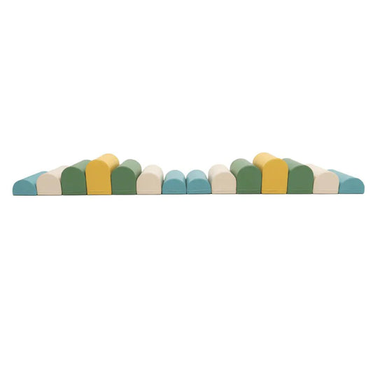 Motion 14 Multifunctional Soft Play Activity Blocks, Pastel Turquoise (Pre - Order) - Le Petit Marché Home Furniture