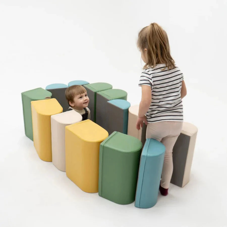 Motion 14 Multifunctional Soft Play Activity Blocks, Pastel Turquoise (Pre - Order) - Le Petit Marché Home Furniture