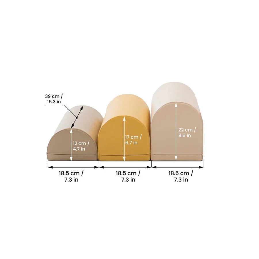 Motion 3 Multifunctional Soft Play Activity Blocks, Pastel Pink (Pre - Order) - Le Petit Marché Home Furniture