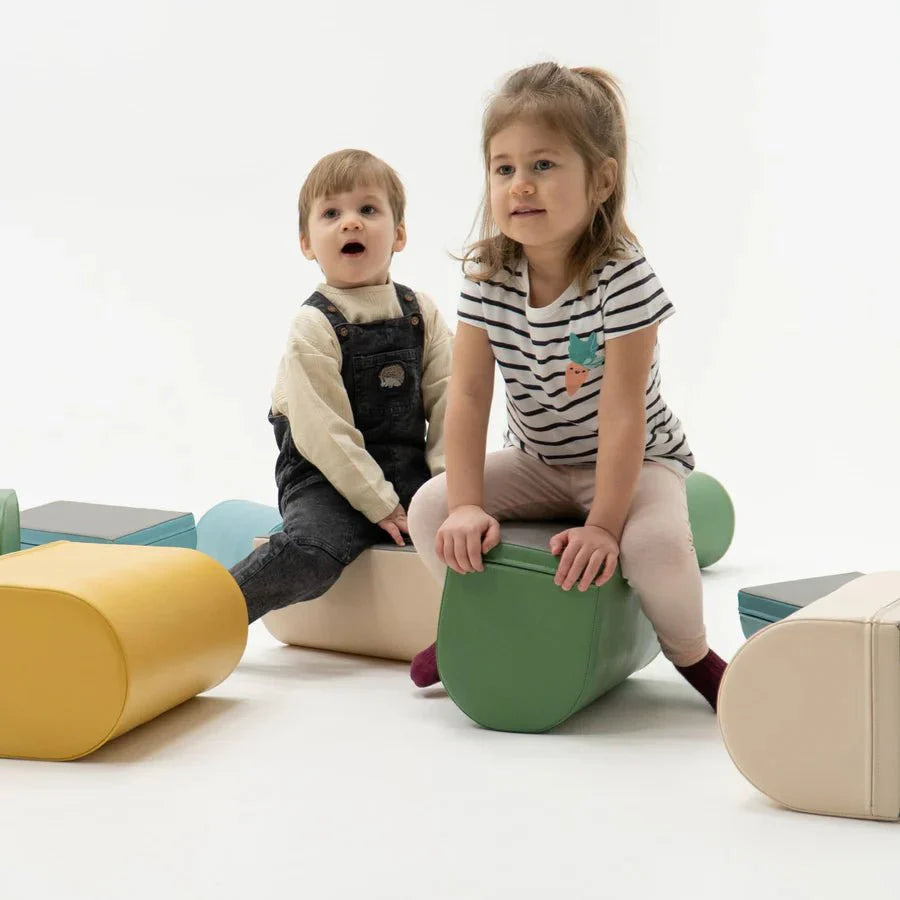 Motion 7 Multifunctional Soft Play Activity Blocks, Pastel Turquoise (Pre - Order) - Le Petit Marché Home Furniture