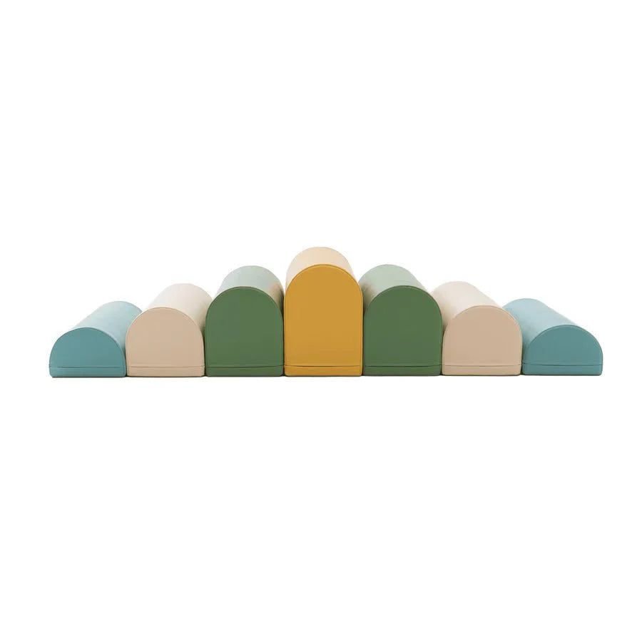 Motion 7 Multifunctional Soft Play Activity Blocks, Pastel Turquoise (Pre - Order) - Le Petit Marché Home Furniture