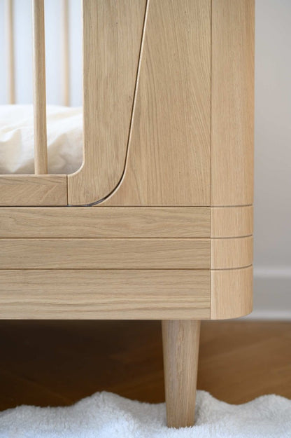 Nature Baby Bed, Oak - Le Petit Marché Home Furniture