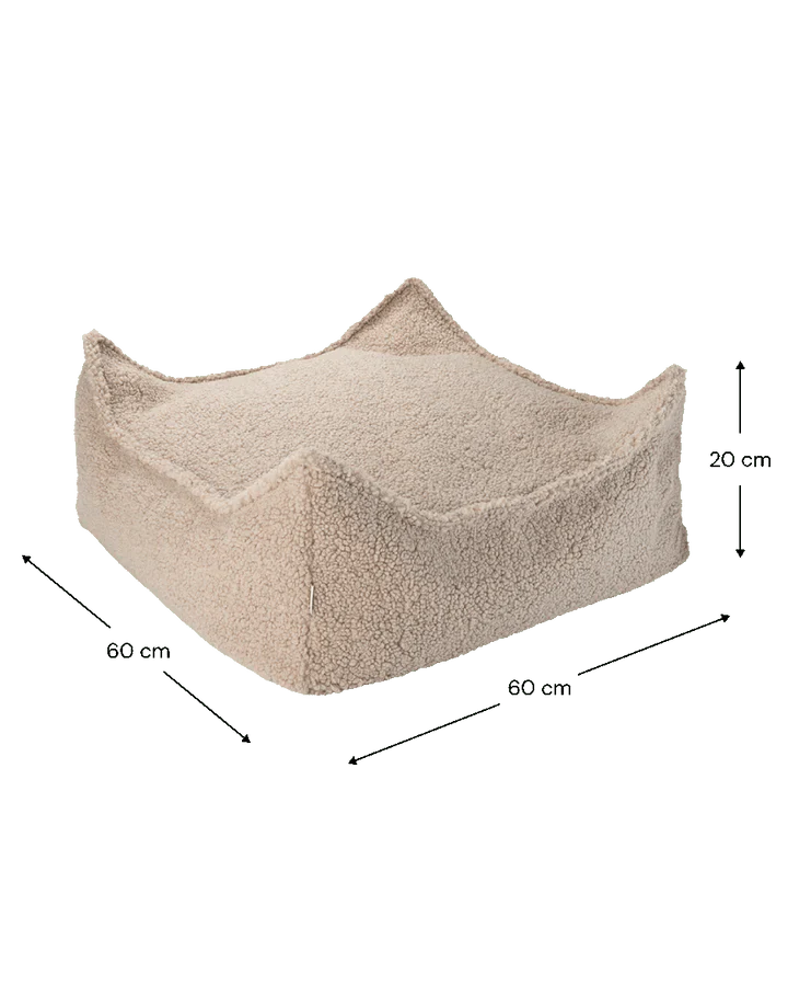 Square Ottoman, Biscuit (Pre - Order) - Le Petit Marché Home Furniture