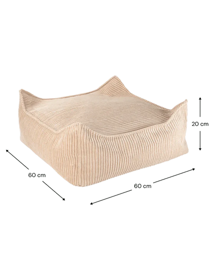 Square Ottoman, Brown Sugar (Pre - Order) - Le Petit Marché Home Furniture