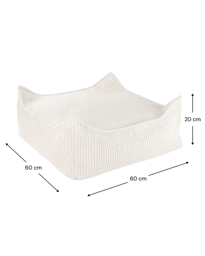 Square Ottoman, Marshmallow (Pre - Order) - Le Petit Marché Home Furniture