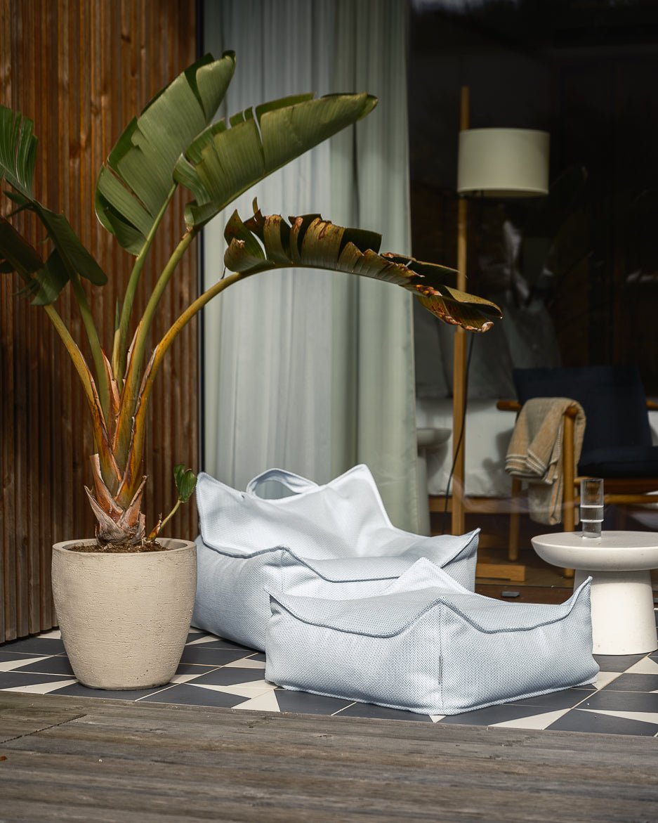 Square Ottoman Outdoor, Azure (Pre - Order) - Le Petit Marché Home Furniture