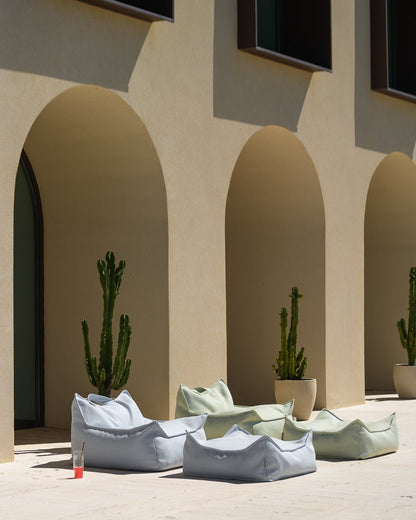 Square Ottoman Outdoor, Azure (Pre - Order) - Le Petit Marché Home Furniture