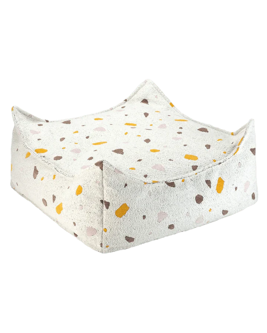 Square Ottoman, Terrazzo Marble (Pre - Order) - Le Petit Marché Home Furniture