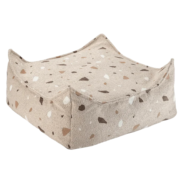 Square Ottoman, Terrazzo Sand (Pre - Order) - Le Petit Marché Home Furniture