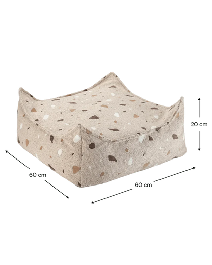 Square Ottoman, Terrazzo Sand (Pre - Order) - Le Petit Marché Home Furniture