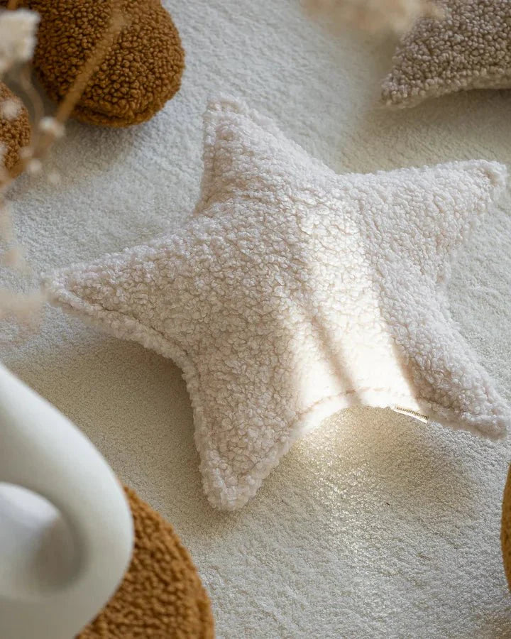 Star Cushion, Cream White - Le Petit Marché Home Furniture