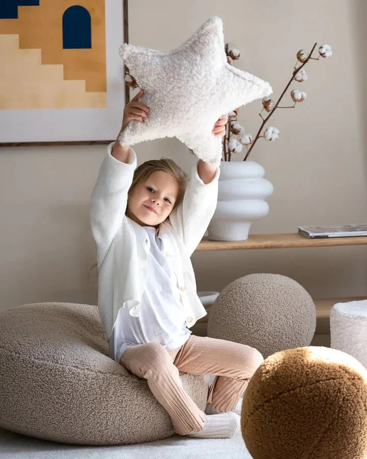 Star Cushion, Cream White - Le Petit Marché Home Furniture