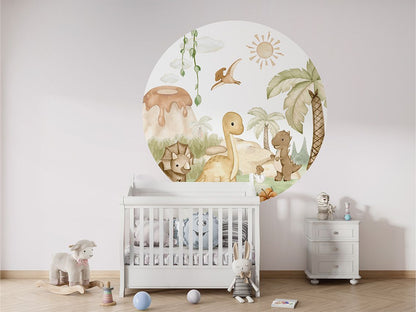 Wallpaper - Dino Baby - Circle (Pre - Order) - LPM Home