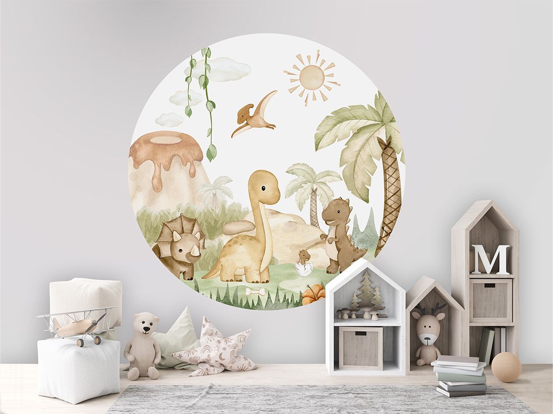 Wallpaper - Dino Baby - Circle (Pre - Order) - LPM Home