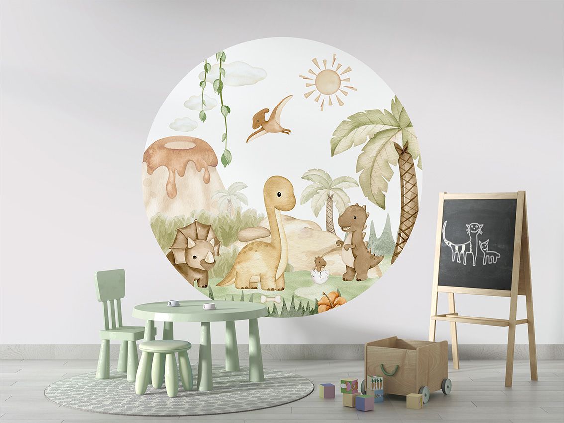 Wallpaper - Dino Baby - Circle (Pre - Order) - LPM Home