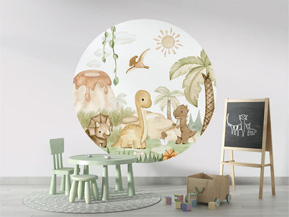 Wallpaper - Dino Baby - Circle (Pre - Order) - LPM Home