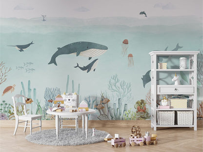 Wallpaper - Sensational Sea - Blue (Pre - Order) - LPM Home