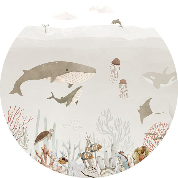 Wallpaper - Sensational Sea - Brown - Circle (Pre - Order) - LPM Home