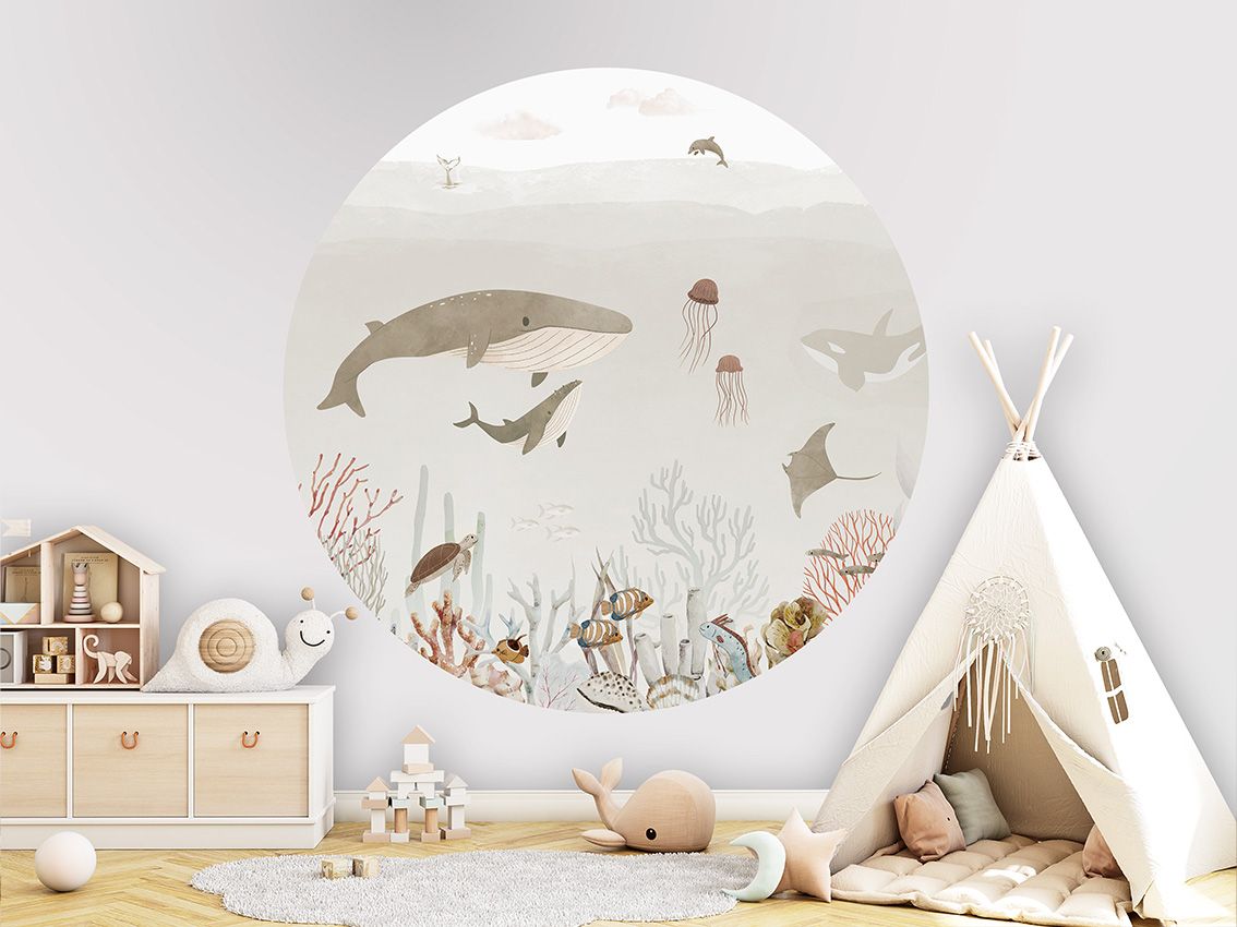 Wallpaper - Sensational Sea - Brown - Circle (Pre - Order) - LPM Home