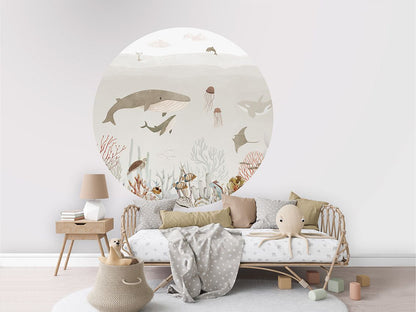 Wallpaper - Sensational Sea - Brown - Circle (Pre - Order) - LPM Home