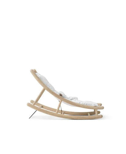 Wood Baby & Toddler Rocker, Oak/White - Le Petit Marché Home Furniture