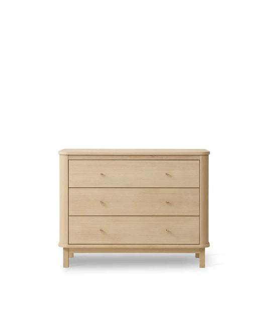 Wood Dresser 3 Drawers, Oak - Le Petit Marché Home Furniture