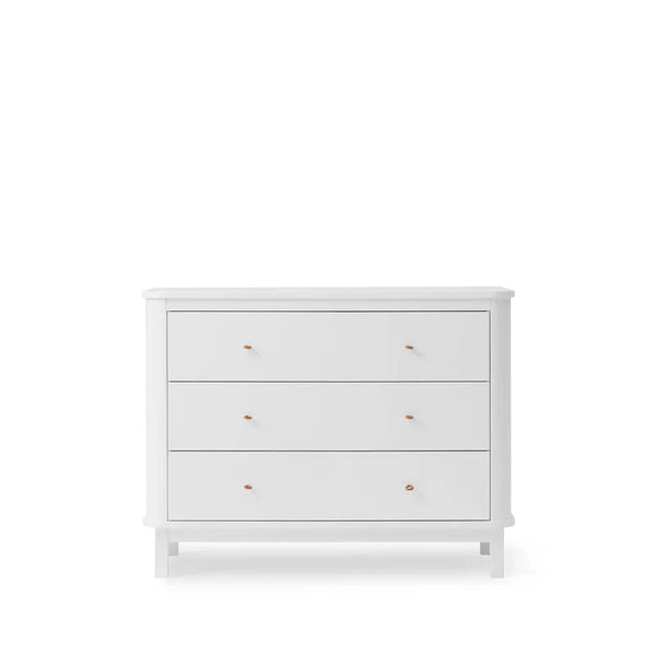 Wood Dresser 3 Drawers, White (Pre - Order) - LPM Home