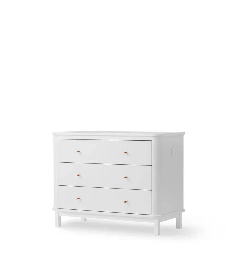 Wood Dresser 3 Drawers, White (Pre - Order) - LPM Home