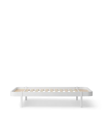 Wood Lounger Bed 120, White - Le Petit Marché Home Furniture