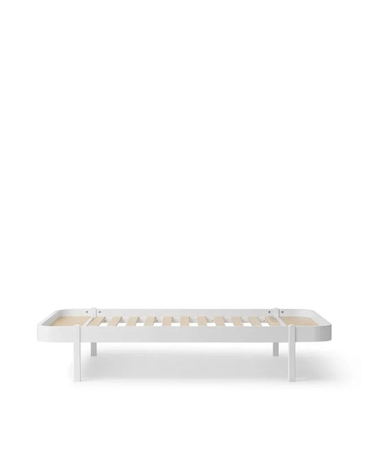 Wood Lounger Bed 120, White - Le Petit Marché Home Furniture