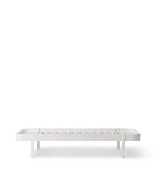 Wood Lounger Bed 90, White - Le Petit Marché Home Furniture