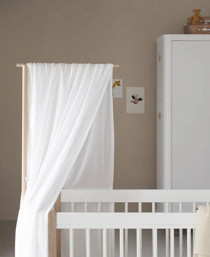Wood Mini+ Bed Canopy, White - Le Petit Marché Home Furniture