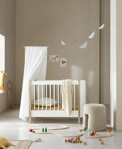 Wood Mini+ Bed Canopy, White - Le Petit Marché Home Furniture