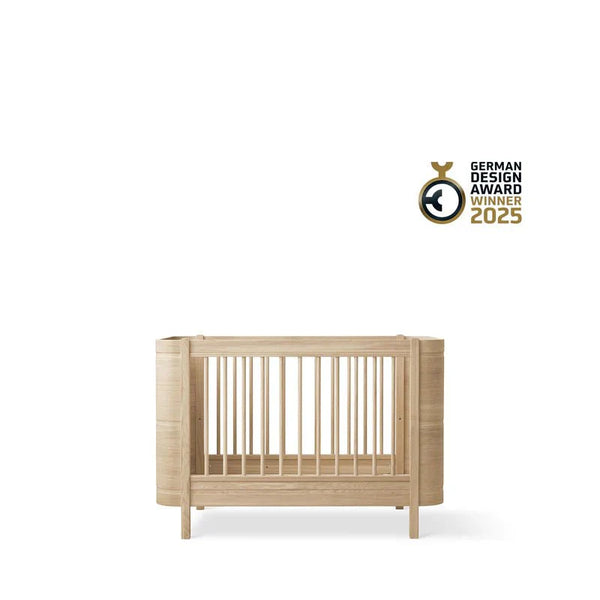 Wood Mini+ Cot Bed incl. Junior Kit, Oak - Le Petit Marché Home Furniture