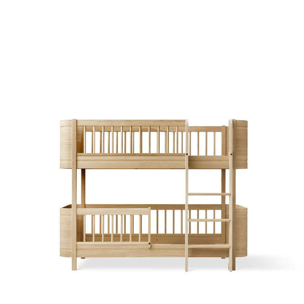 Wood Mini+ Low Bunk Bed, Oak - Le Petit Marché Home Furniture