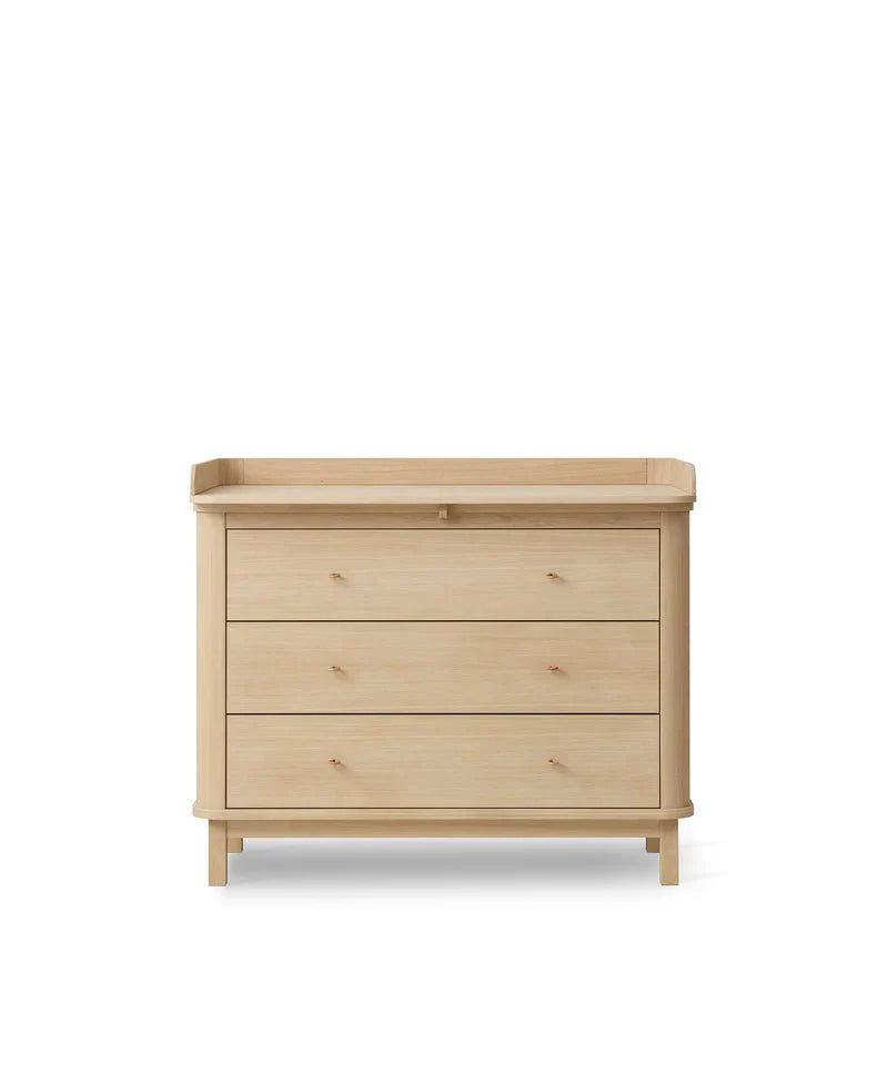 Wood Nursery Dresser 3 Drawers, Oak - Le Petit Marché Home Furniture