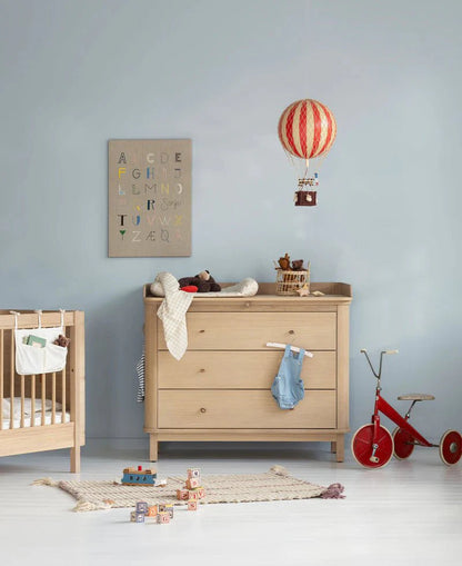 Wood Nursery Dresser 3 Drawers, Oak - Le Petit Marché Home Furniture