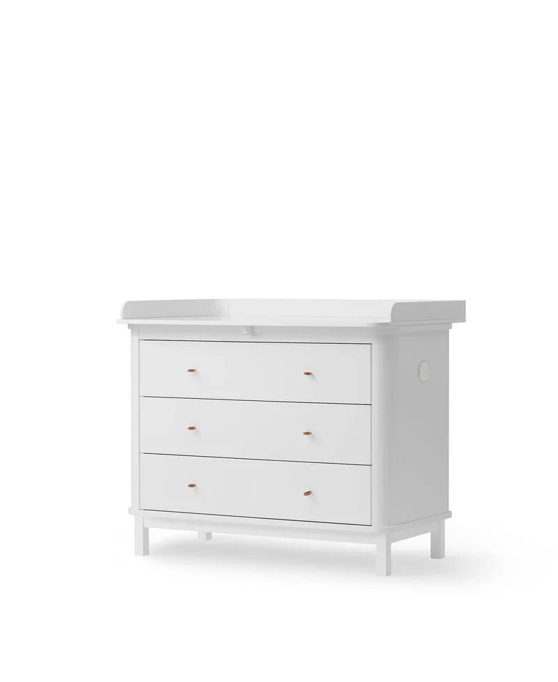 Wood Nursery Dresser 3 Drawers, White (Pre - Order) - LPM Home