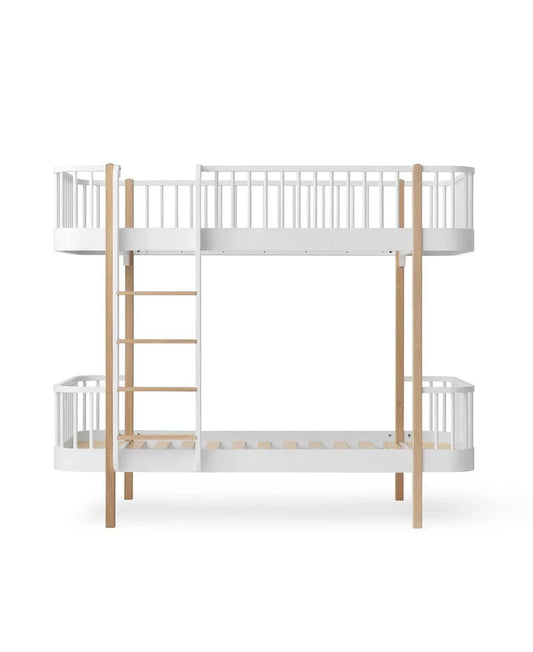 Wood Original Bunk Bed, White/Oak - Le Petit Marché Home Furniture