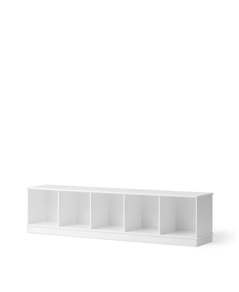 Wood Shelving Unit 5x1 with Base - Le Petit Marché Home Furniture