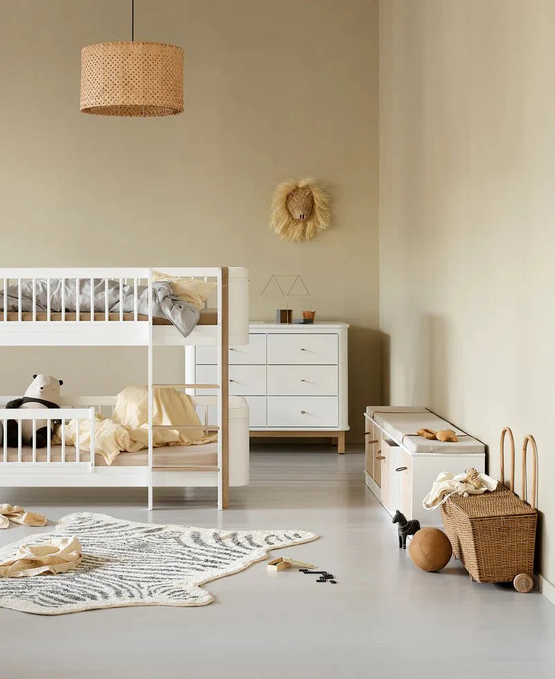 Wood Shelving Unit 5x1 with Base - Le Petit Marché Home Furniture